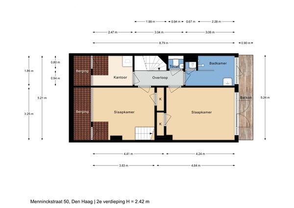 Floorplan - Menninckstraat 50, 2583 BR Den Haag